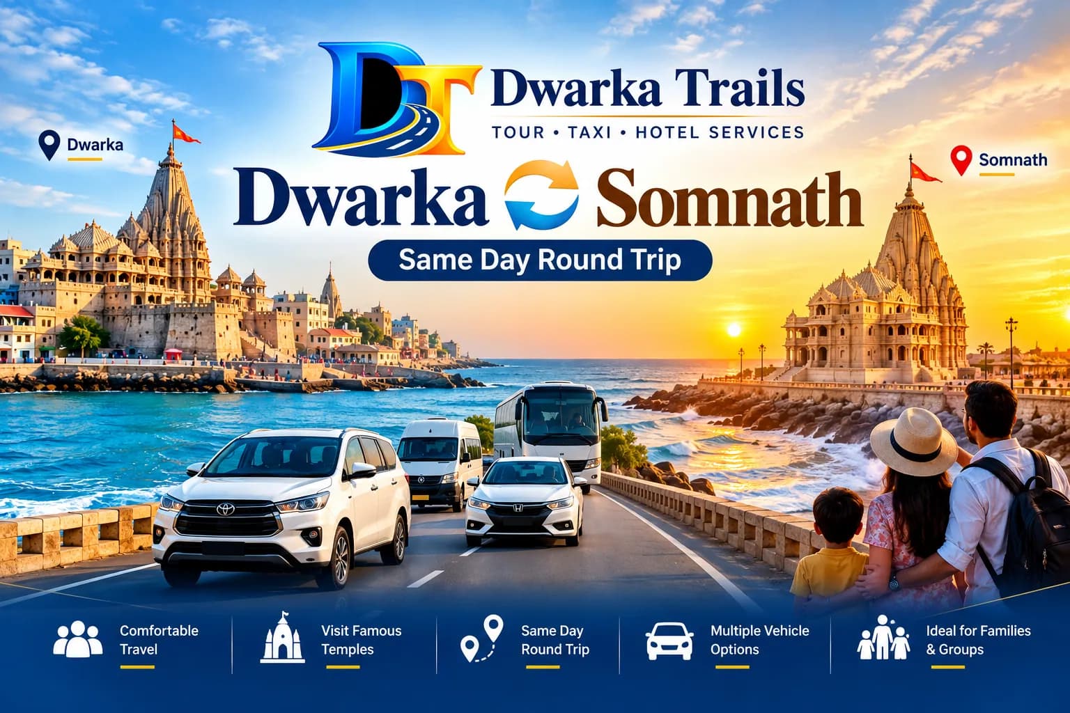 Dwarka-Somnath ( Same Day Round Trip ) Tour Package
